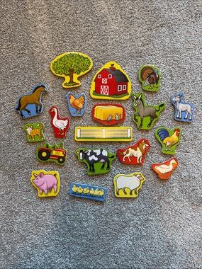 Melissa & Doug- Wooden Farm Animal Magnet Play Set